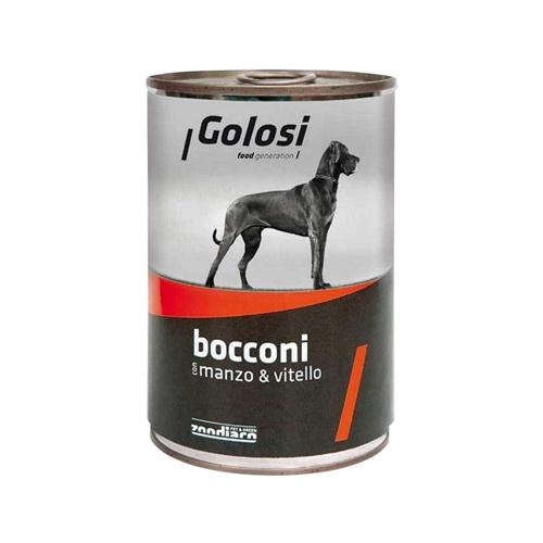 Image of Prolife Golosi Bocconi 1250 gr - Manzo e Vitello Confezione da 6 pezzi Cibo Umido per Cani