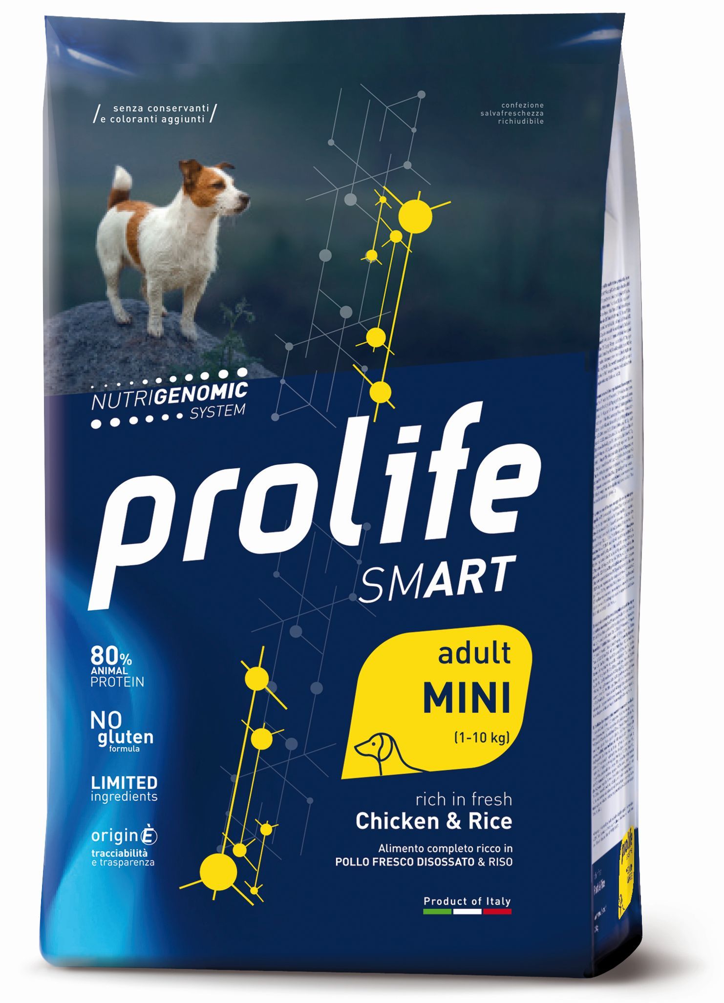 Image of Prolife Smart Cane Adult Mini Pollo e Riso - 2 kg Croccantini per cani
