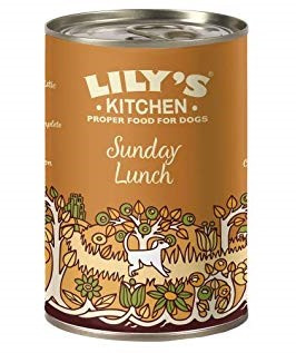 Image of Lily's Kitchen Umido 400 gr - Pranzo Domenicale con Pollo, Patate e Piselli Confezione da 6 pezzi Cibo Umido per Cani