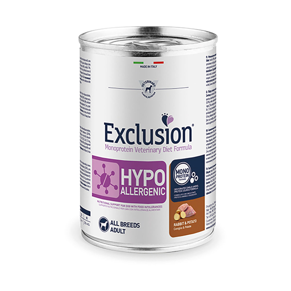 Image of Exclusion Diet Hypoallergenic 400 gr - Coniglio e Patate Monoproteico crocchette cani Dieta Veterinaria per Cani