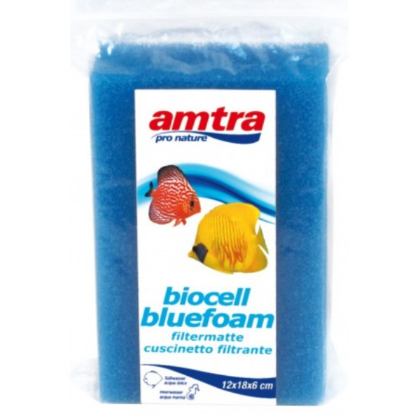Spugna filtrante Amtra - Blu - 0,18 x 0,12 x 0,06 m - Grossa - Biocell Foam - 1° ORDINE? scegli tra BZR5 / BZR20 + 200 pt fedeltà