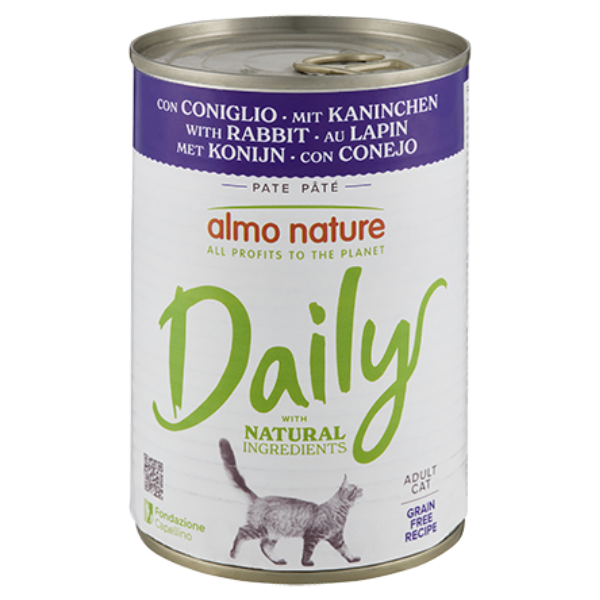 Almo Nature Cat Daily 400 gr - Coniglio - Cibo umido per gatti