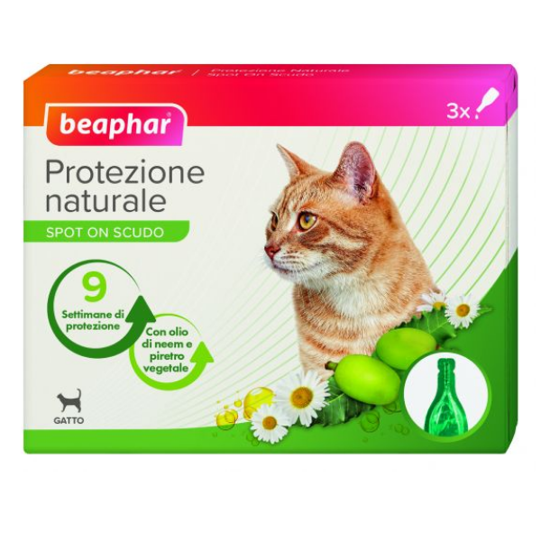 Beaphar Protezione Naturale Spot On - 3 pipette da 1 ml per gatti