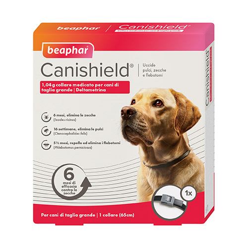 Image of Beaphar Canishield Collare Antiparassitario - 1 collare Cani Taglia Grande 9034415