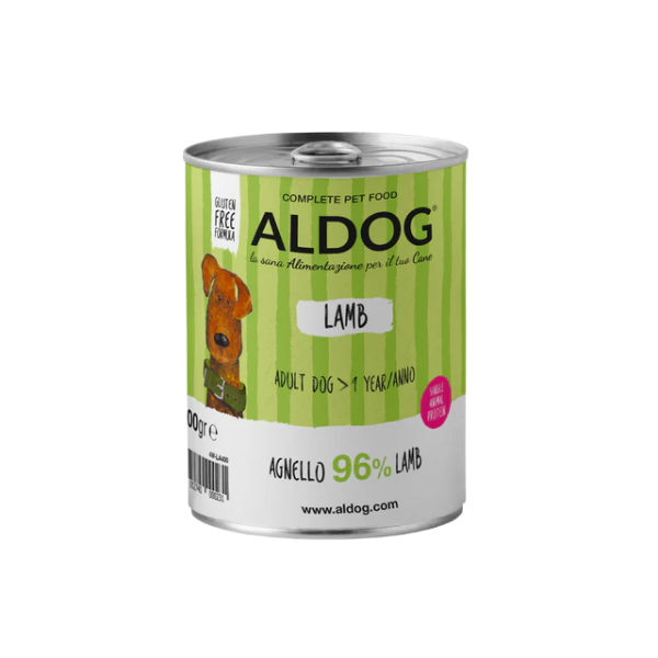 Aldog Super Premium Adult All Breeds 400 gr - Agnello - Umido Monoproteico Cane - 1° ORDINE? scegli tra BZR5 / BZR20 + 200 pt fedeltà