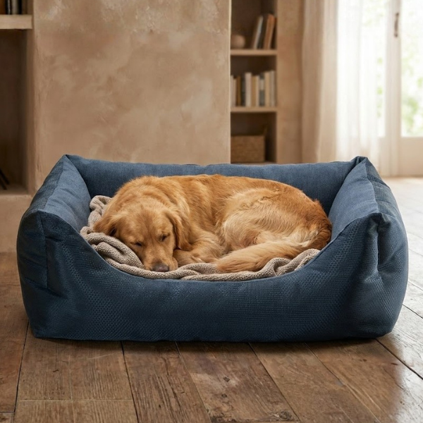 Cuccia rettangolare Reversibile in tessuto Oxford trama nido d'ape Waterproof Leopet