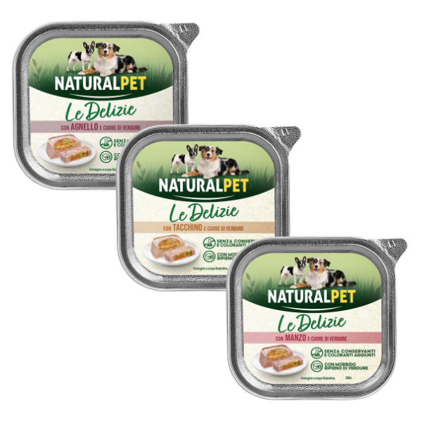 NaturalPet Le Delizie Paté ripieno Dog Adult All Breeds 150 gr