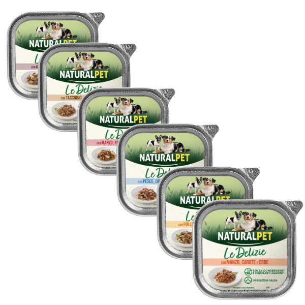 NaturalPet Le Delizie Paté in salsa Dog Adult All Breeds 150 gr