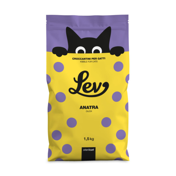 Lev Cat Adult Serilised Anatra - 1,5 kg - 10% sconto su LEV CAT con codice: NCBLACK