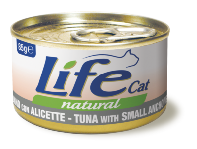 Image of Life Cat Natural Lattine 85 gr - Tonno con Alicette Confezione da 24 pezzi Cibo umido per gatti