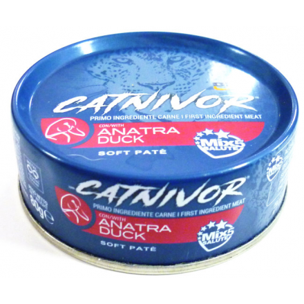 Image of DRN Catnivor Adult Soft Patè 80 gr - Anatra Confezione da 24 pezzi Cibo umido per gatti
