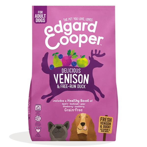 Image of Edgard & Cooper Adult Grain Free Anatra e Cervo - 12 kg Croccantini per cani