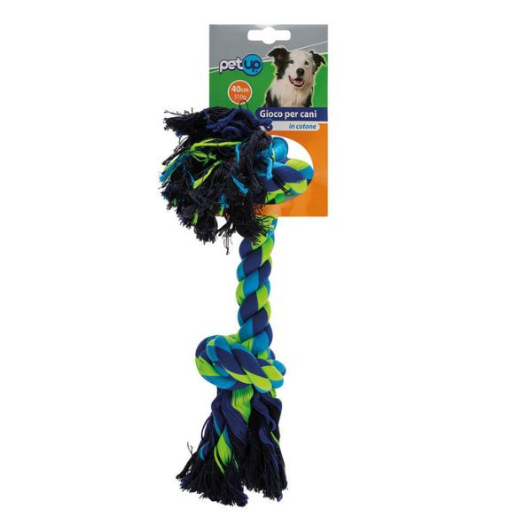 Corda Cotonosso Classic PetUp - verde e blu - 40