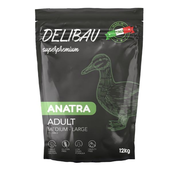 Image of Delibau Superpremium cibo per cani Adult Medium-Large Anatra - 12 Kg Croccantini per cani