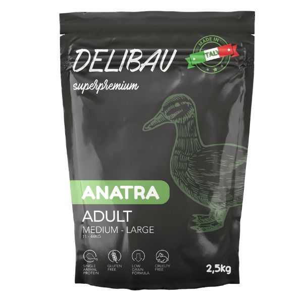 Delibau Superpremium cibo per cani Adult Medium-Large Anatra - 2,5 Kg