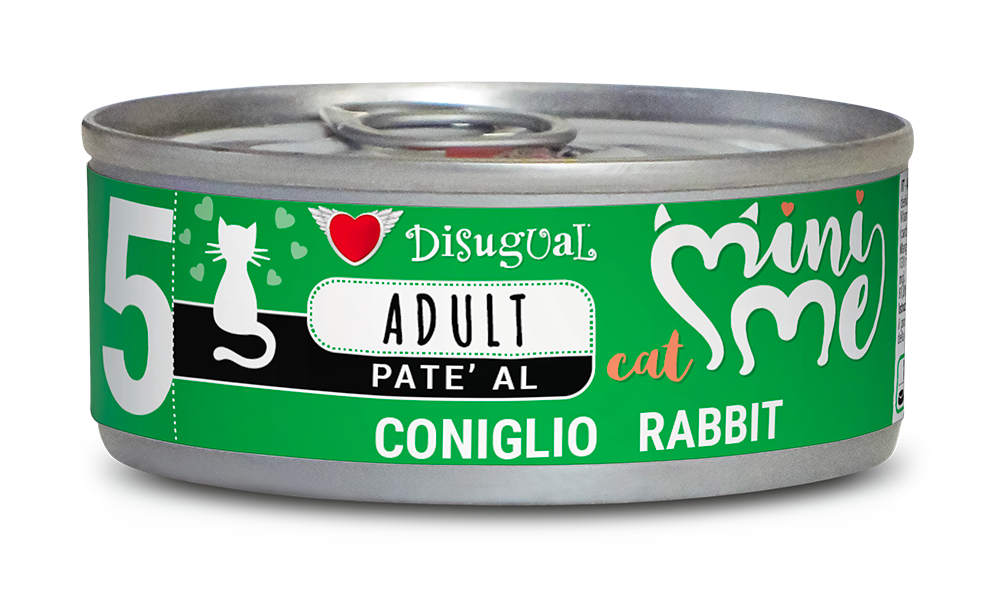 Image of Disugual Mini Me 85 gr - Coniglio Confezione da 12 pezzi Monoproteico crocchette cani Cibo umido per gatti