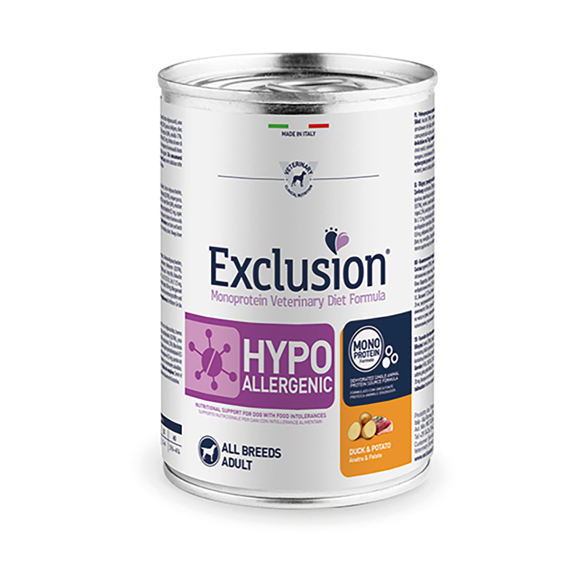 Image of Exclusion Diet Hypoallergenic 400 gr - Anatra e Patate Monoproteico crocchette cani Dieta Veterinaria per Cani