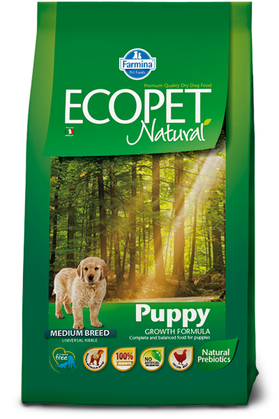 Image of Ecopet Natural Puppy Medium - 12 kg Croccantini per cani