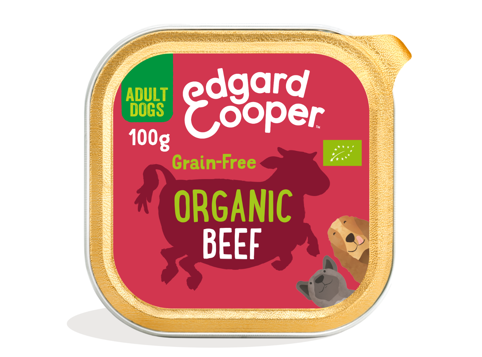 Image of Edgard & Cooper Adult Grain Free Bio 100gr - Bio Manzo Confezione da17 pezzi 9026918