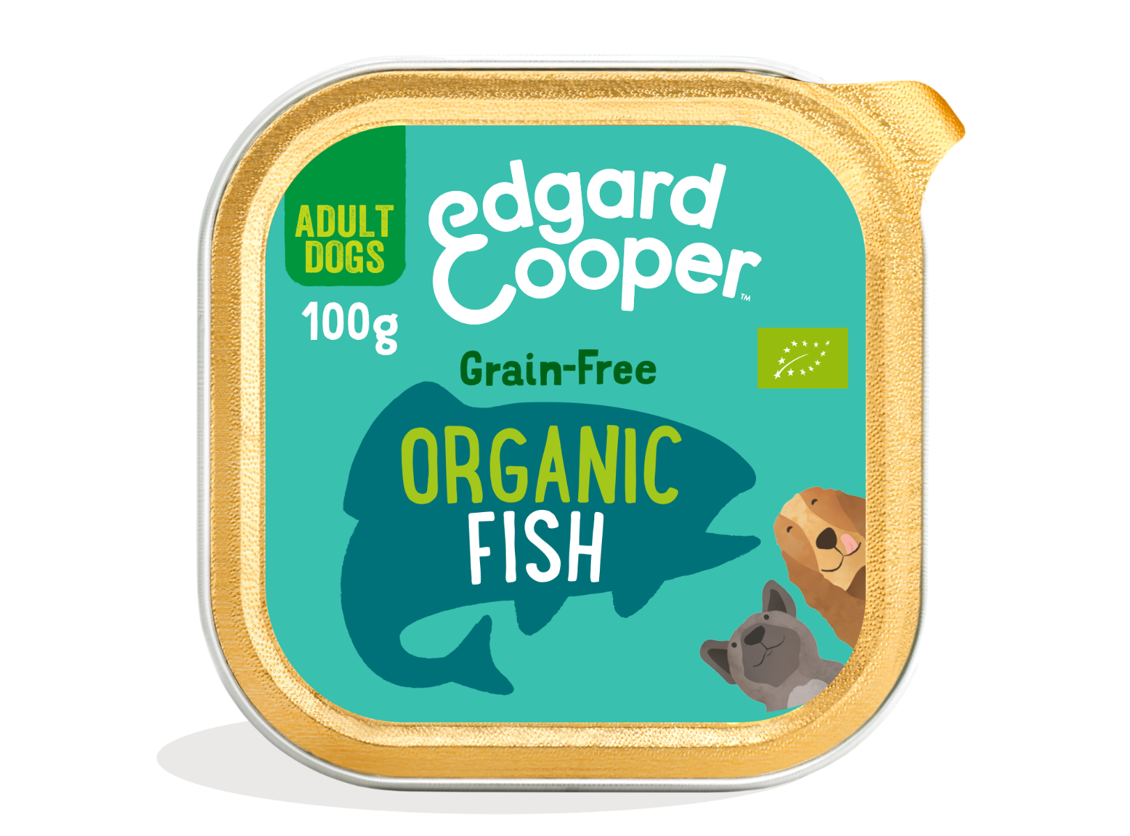 Image of Edgard & Cooper Adult Grain Free Bio 100gr - Bio Pesce Confezione da 17 pezzi Cibo Umido per Cani