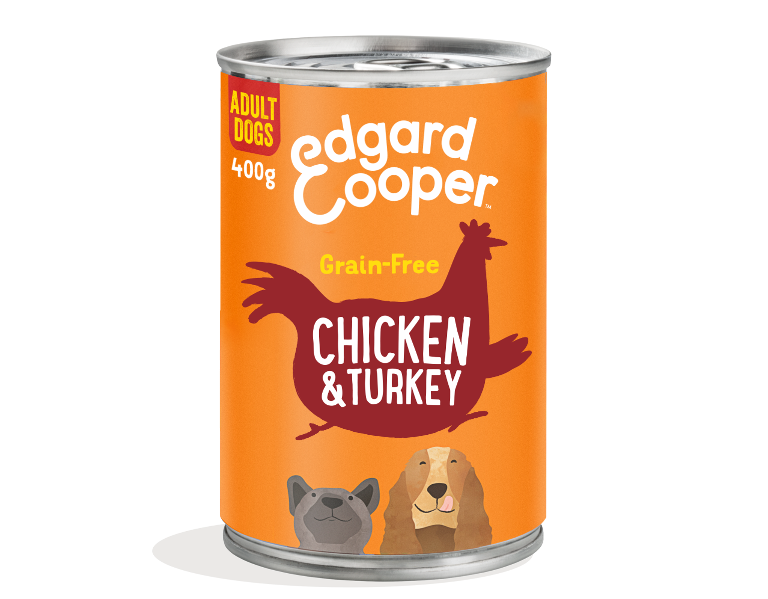 Image of Edgard & Cooper Adult Grain Free 400 gr - Pollo e Tacchino Confezione da 6 pezzi Cibo Umido per Cani