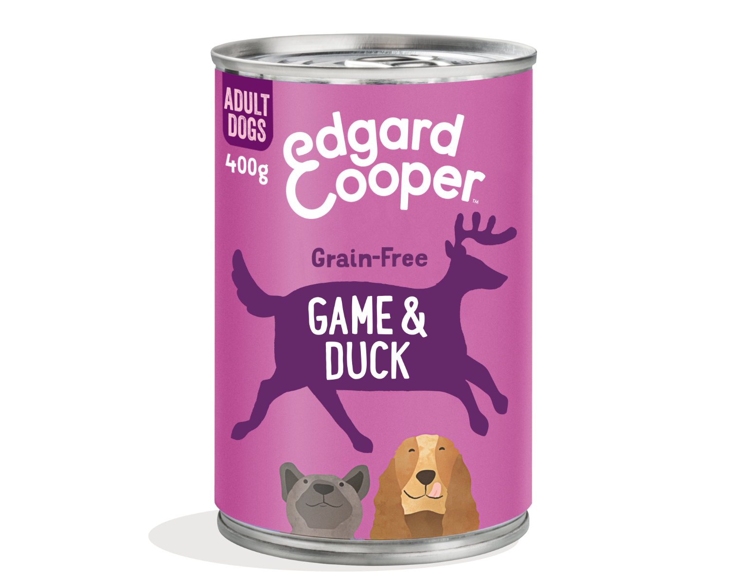 Image of Edgard & Cooper Adult Grain Free 400 gr - Selvaggina e Anatra Confezione da 6 pezzi Cibo Umido per Cani