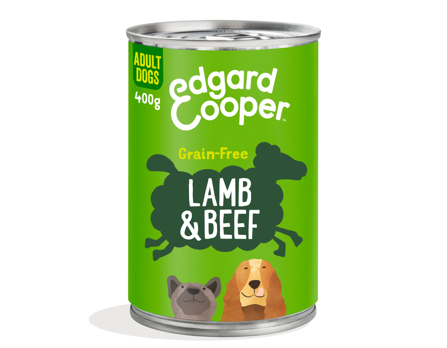 Image of Edgard & Cooper Adult Grain Free 400 gr - Agnello e Manzo Confezione da 6 pezzi Cibo Umido per Cani