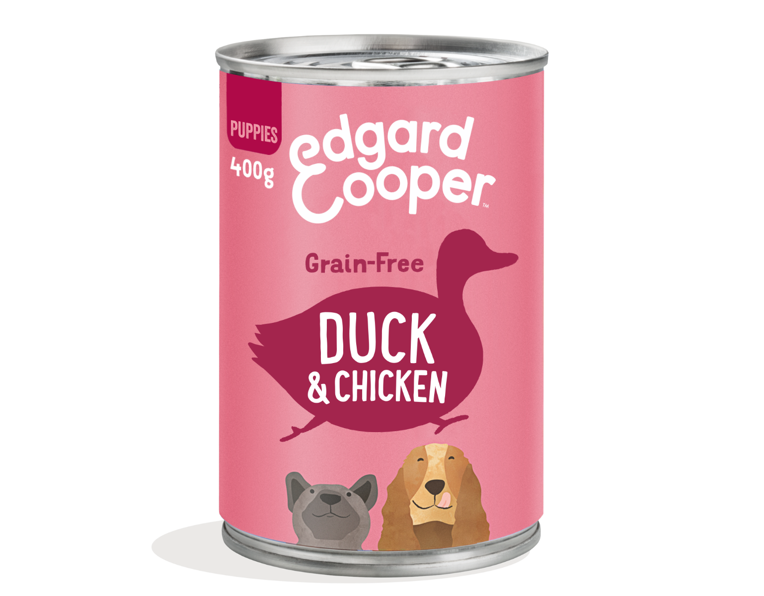 Image of Edgard & Cooper Puppy Grain Free 400 gr - Puppy Anatra e Pollo Confezione da 6 pezzi Cibo Umido per Cani