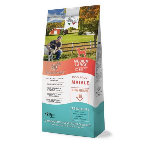 Image of Marpet Aequilibria Vet Low Grain Dog Medium/Large Maiale - 12 kg 9008562