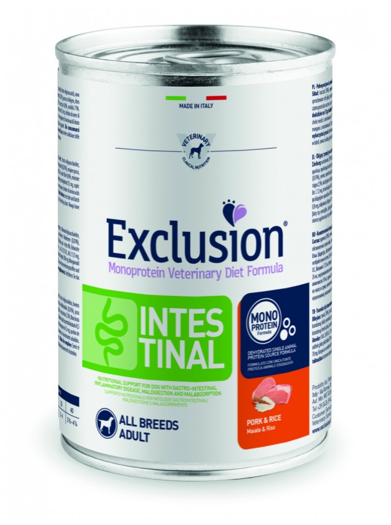 Image of Exclusion Diet Intestinal All Breeds 400 gr - Maiale e Riso Monoproteico crocchette cani Dieta Veterinaria per Cani