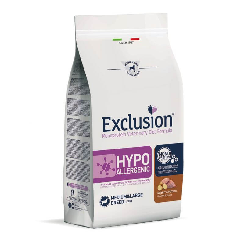 Image of Exclusion Diet Hypoallergenic Medium/Large Breed Coniglio e Patate - 12 kg Dieta Veterinaria per Cani