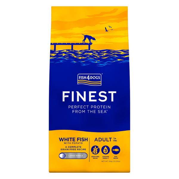 Image of Fish4Dogs Ocean White Fish Large - 6 kg Croccantini per cani