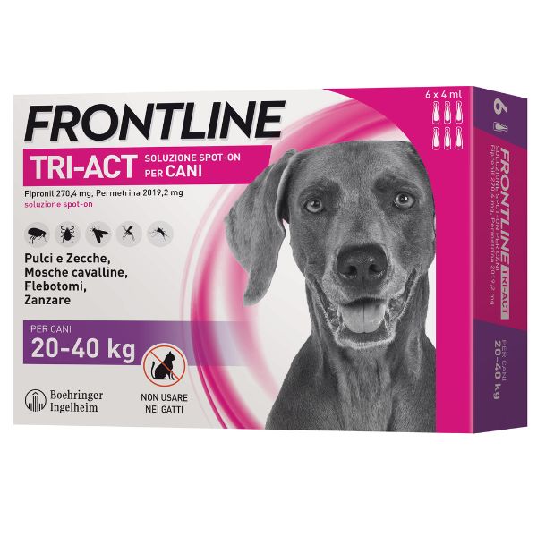 Image of Frontline Tri-Act Spot-On per cani - Tri-Act 6 pipette per taglia grande (20-40 Kg)