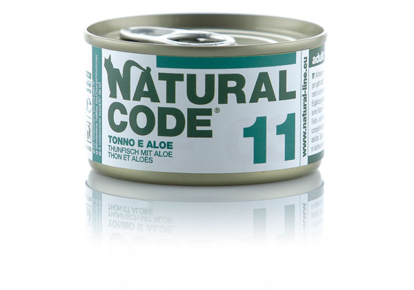 Image of Natural Code acqua di cottura 85 gr - 11 - Tonno e Aloe Confezione da 24 pezzi Cibo umido per gatti