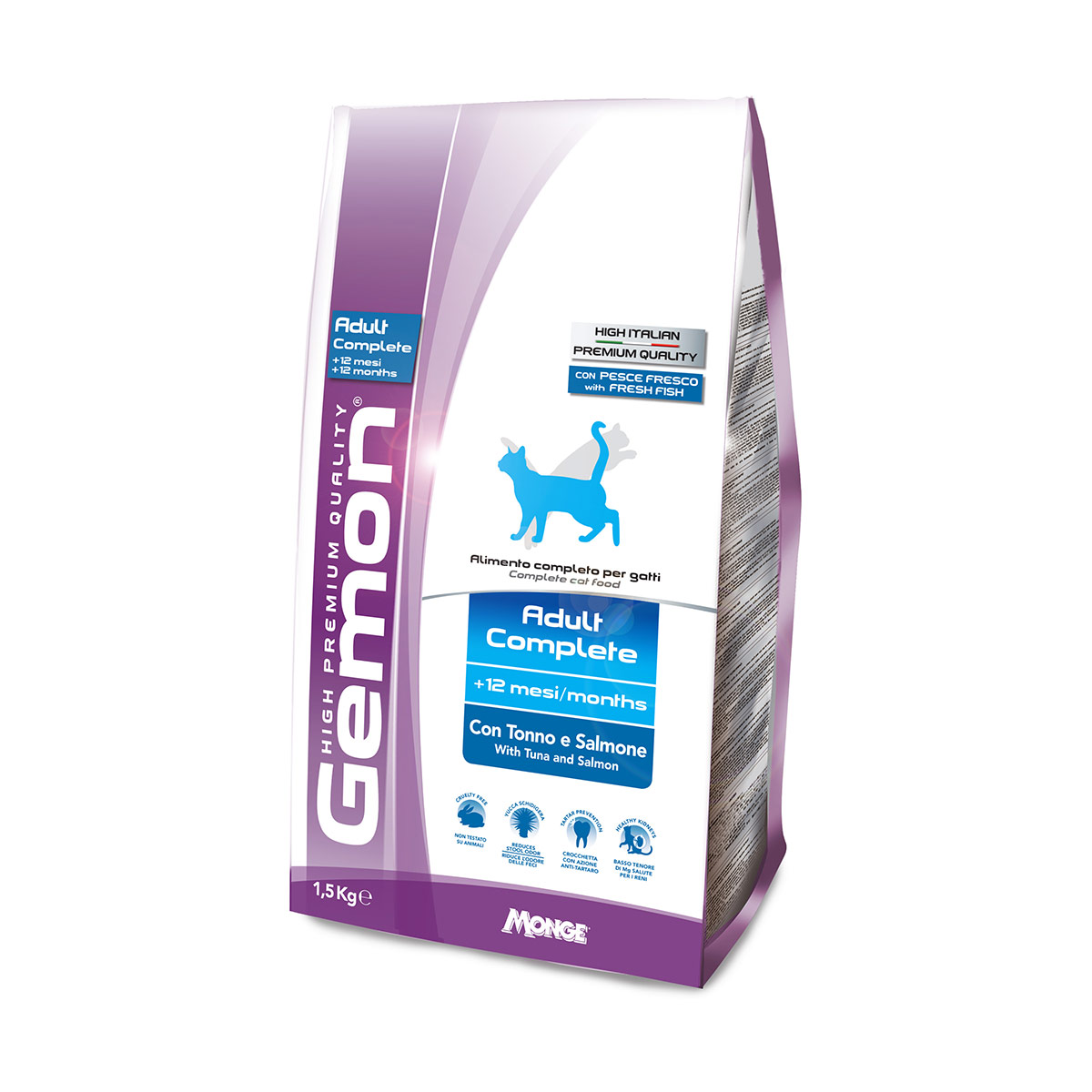Monge Gemon Cat Adult Complete con Tonno e Salmone 1,5 kg