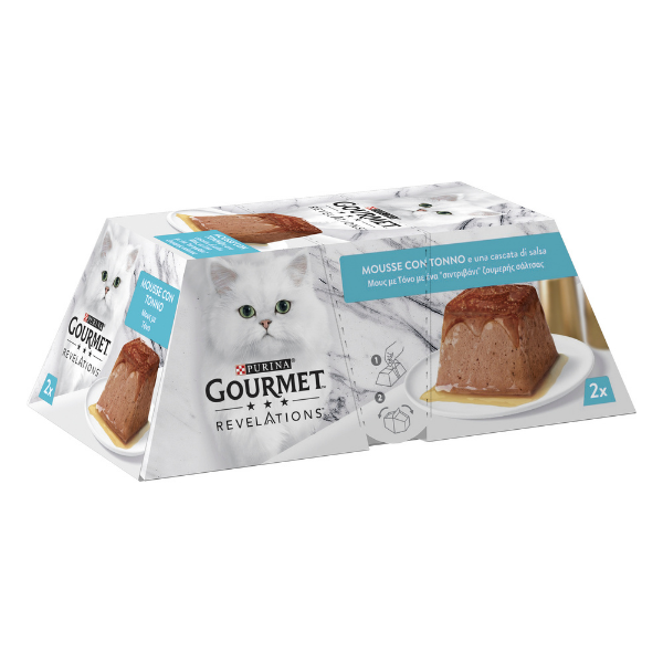 Image of Purina Gourmet Revelations Mousse 2x57gr - Tonno Confezione da 12 pezzi Cibo umido per gatti