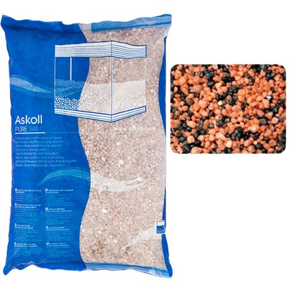 Image of Pure Sand Sabbia decorativa naturale per Acquari Askoll - modello Sydney Mix nero e rosso - granulometria 0,7/1,2 mm - sacco da 4 kg