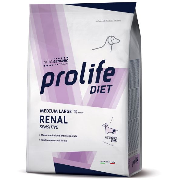 Image of Prolife Diet Veterinary Formula Medium/Large Renal Sensitive - 8 kg Croccantini per cani