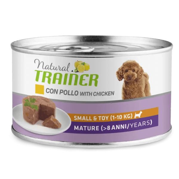 Image of Natural Trainer Maintenance Mature Mini con pollo 150 gr - 150 gr Confezione da 6 pezzi Cibo Umido per Cani