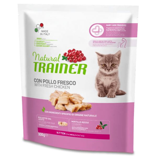 Image of Natural Trainer Kitten con Pollo Fresco - 300 gr Croccantini per gatti