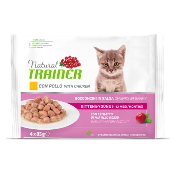 Cibo - Natural Trainer Flowpack Kitten & Young (4 x 85 gr)