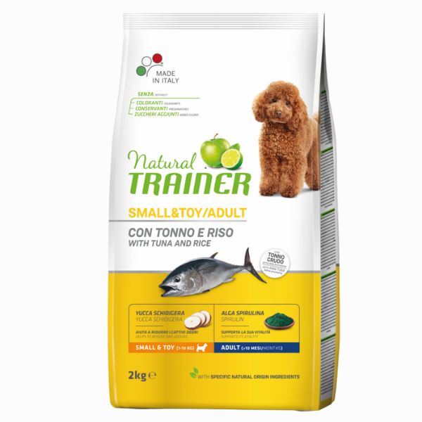 Image of Natural Trainer Adult Small e Toy con Tonno - 2 kg Croccantini per cani
