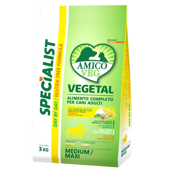 Image of Amico Veg Specialist Day by Day Adult Medium/Maxi - 3 Kg Croccantini per cani