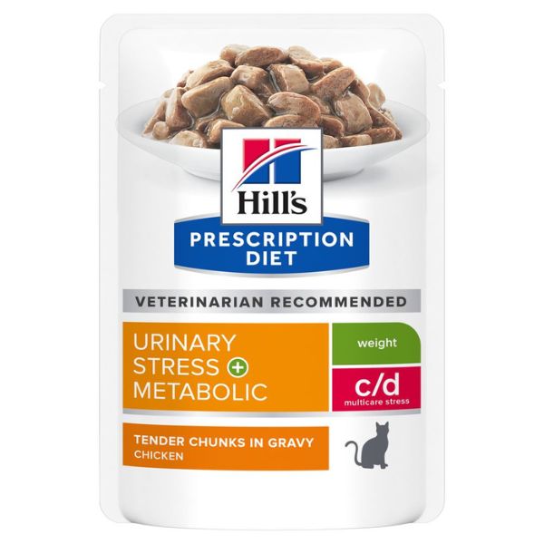 Image of Hill's Prescription Diet Multicare Stress+Metabolic Feline 85 gr - Pollo Confezione da 12 pezzi Dieta Veterinaria per Gatti