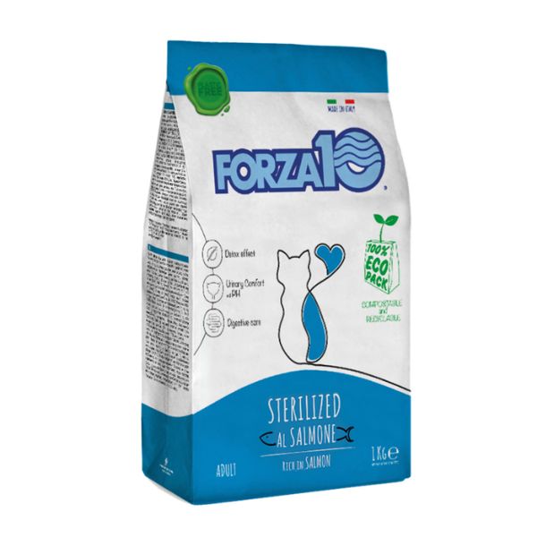 Image of Forza10 Maintenance Adult Sterilized al Salmone - 1 Kg Croccantini per gatti