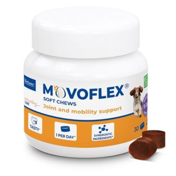 Image of Virbac Movoflex Soft Chews integratore per cani - confezione da 30 compresse per cani M 15-35 Kg