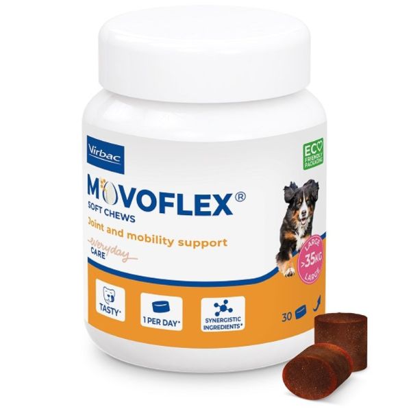 Image of Virbac Movoflex Soft Chews integratore per cani - confezione da 30 compresse per cani L oltre i 35 Kg