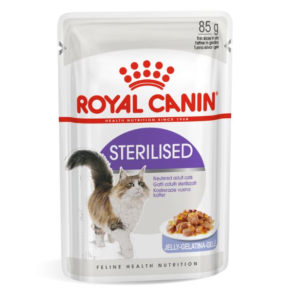 Image of Royal Canin Sterilised 85 gr - in gelatina Confezione da 12 pezzi Cibo umido per gatti