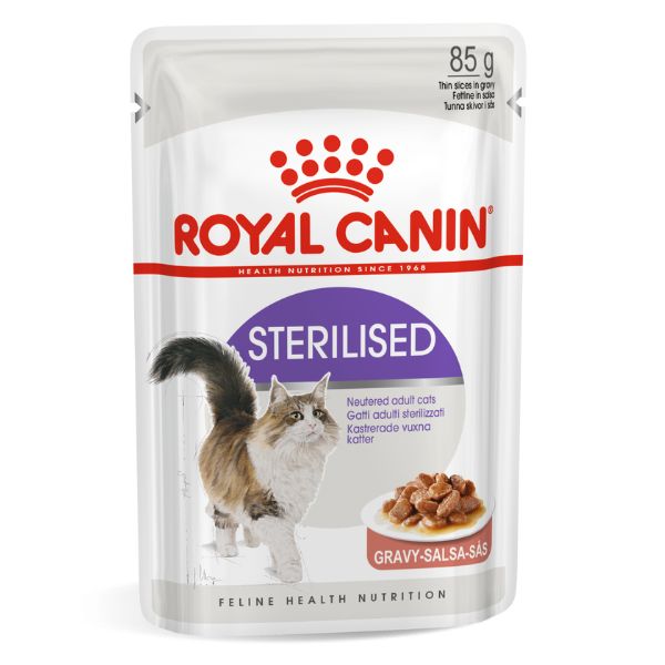 Image of Royal Canin Sterilised 85 gr - in salsa Confezione da 12 pezzi Cibo umido per gatti