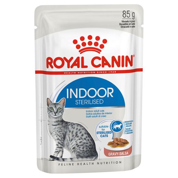 Image of Royal Canin Indoor Sterilised 85 gr - in salsa Confezione da 12 pezzi Cibo umido per gatti